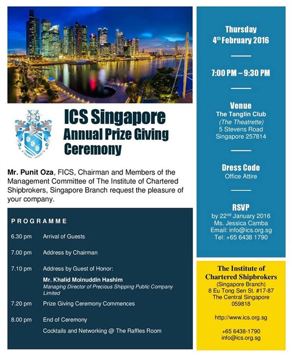 Singapore Annual Prize Giving Ceremony 2016